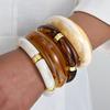 Punk Irregular Resin Bracelet Thickened Exaggerated Chunky Bangles New Cuff Bracelet Set  Women