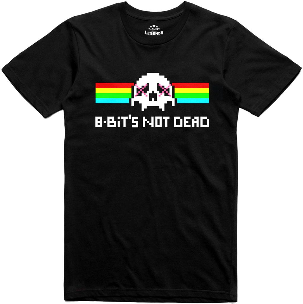 8-Bit's Not Dead T Shirt Retro Mens Vintage Computer Logo 8 Bit Gamer Tee