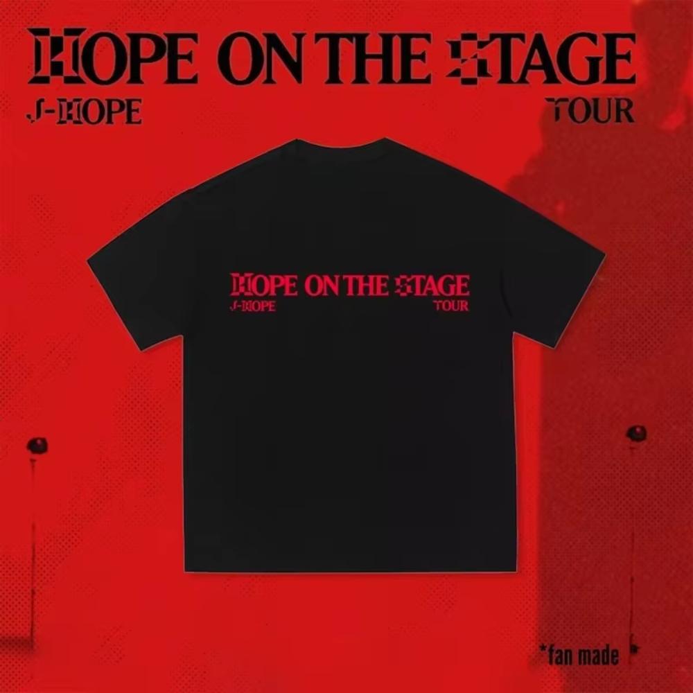 2025 Regular Shirt HOPE ON THE STAGE Jhope J-hope Print Top T-shirt Summer New Light Thin Women Tops Short Sleeves Men Tee Loose