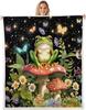 GUOYU Blanket Japanese Style Blanket Twin Size Cherry Blossom Trees Throw Blanket for SofaTraditional Mountains Reversible Kids Teens Fleece