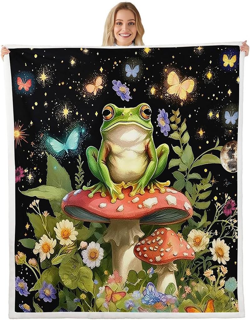 GUOYU Blanket Japanese Style Blanket Twin Size Cherry Blossom Trees Throw Blanket for SofaTraditional Mountains Reversible Kids Teens Fleece