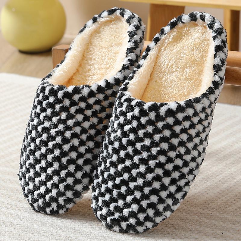 Womens Ultra-Soft Plush Slippers - Indoor Cozy Closed Toe Slides - Warm, Comfortable, Non-Slip House Shoes for Everyday Wear