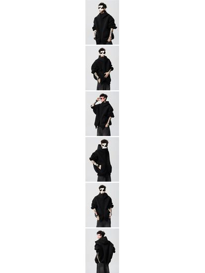 Men's Double Zipper Hooded Sweatshirt - Spring/Autumn Trend