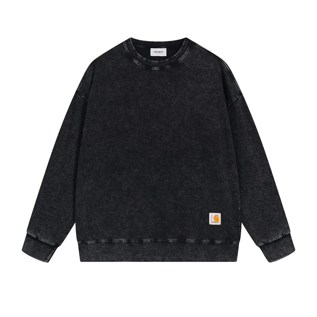 Carhartt 2025 Pánská vypraná mikina s kapucí na zip a tepláky - Retro volný střih