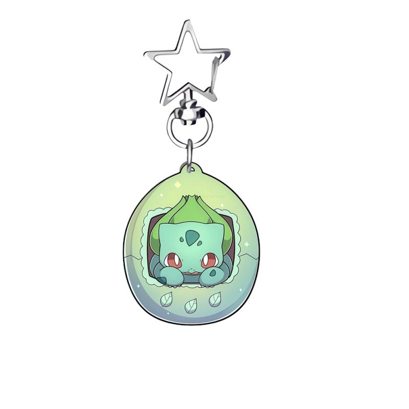 Anime Cartoons Acrylic Keychain for Mew Glaceon Sylveon Togepi Key Ring Self-Made Acrylic Key Buckle Student Backpack Pendant