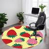 1pc Strawberry Pattern Chair Carpet for Office  Machine Washable Rug for Office,  Good Gift for Family or Friends Yy251225227