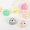 1/4Pcs Clear Cartoon Shit Toy with Glitter Stress Relief Slow Rising Simulated Shit Sensory Toy Soft Stress Ball Squeeze Fidget Toy Gag Gift