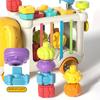 Cartoon Elephant Truck Toy Shape Sorting Matching Color Cognition Stacking Fine Motor Skills Busy Cube Sensory Toy Toddlers Boys