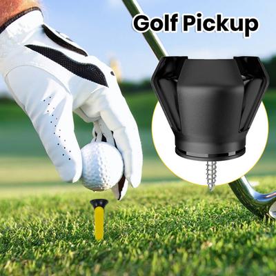 Golf Ball Picker Lightweight Portable Three Claws Clamp Design Threaded Installation Versatile Club Tail Ball Collector