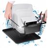 Dish Dryer Standing Basket Drainer For Dish Cutlery With Tray