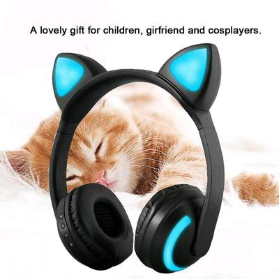 Wireless Cat Ear Bluetooth Headphones  Foldable Cosplay Headset Gift for Girl Kid Fashion
