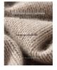 Navy Heavy Craftsmanship Cashmere Cardigan: Women's Loose Knit Sweater, Thickened Collared Casual Top