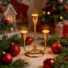 Retro 3 Arm Iron Candelabra Taper Candlestick Candle Holders For Table Centerpiece And Ambients Lighting Home Decoration