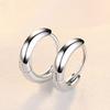 Men Women Silver Plated Smooth Small Hoop Huggie Earrings Party Jewelry Gift