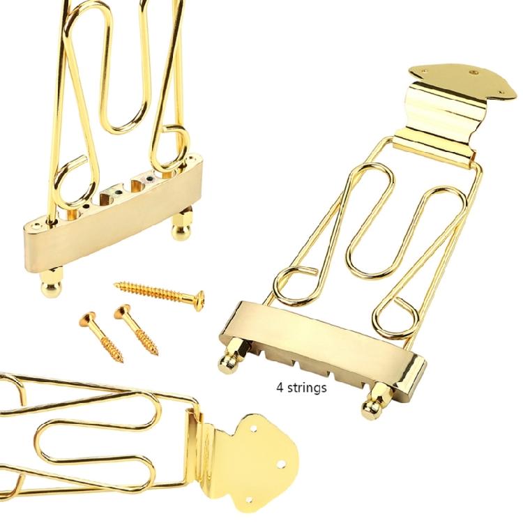Bass Tailpiece Trapeze Set Electric Bass Replacement Part Accessories 4 Strings Bass Trapeze Tailpiece Bridge