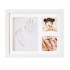 Baby Hand and Footprint Frame with Inkpad - First Birthday, Hundred Days, Full Moon Gift, Modern Minimalist Style