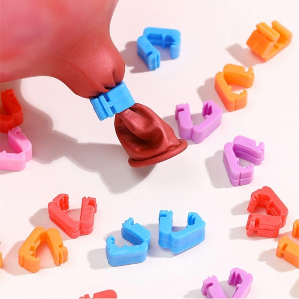 100pcs Colorful Balloon Clamps Plastic Material Balloon Decoration Accessories Wedding