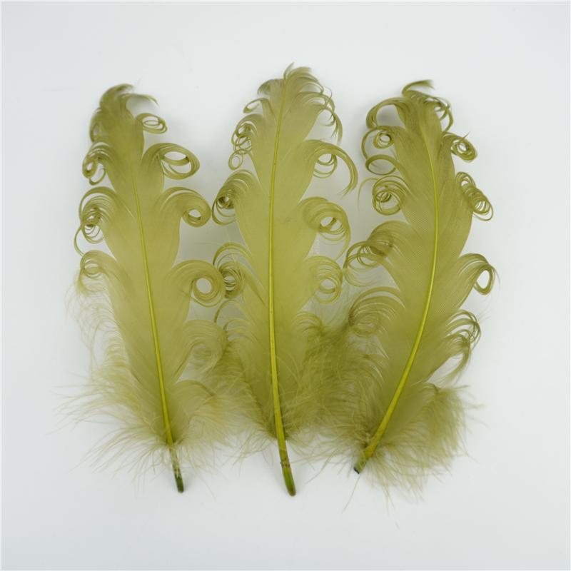 20Pcs Colored Spiral Goose Feathers for Crafts 12-18cm Dream Catcher Feather Artificial Decoration DIY Wedding Party Accessories