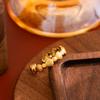 18k Gold Plated Titanium Steel Scallop Shell Open Ring for Women