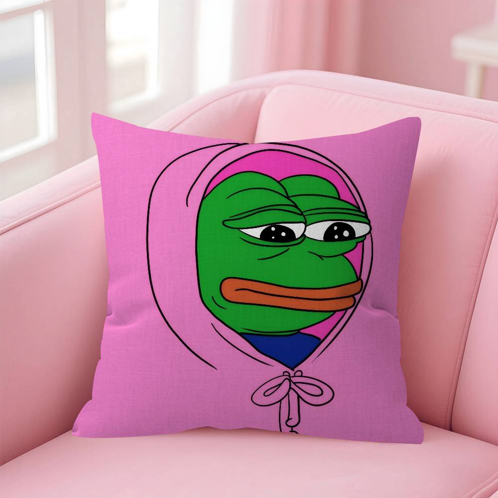 Funny PPepe The Frog Personalized Pillow Cover Kids Bedroom Wild Party Decor Pillowcase kid Birthday shower Gift
