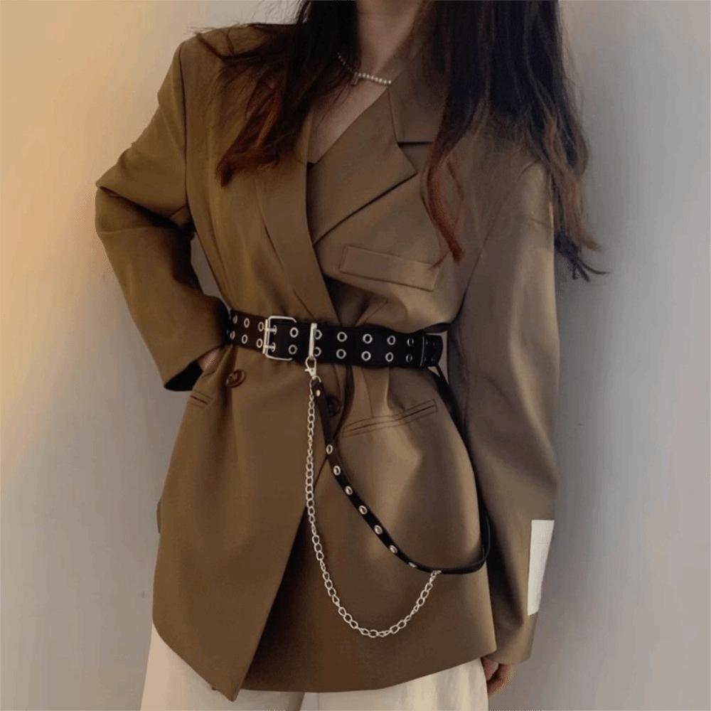 Hip Hop PU Leather Belt Punk Skirt Belt Fashion Women Waist Belt  Dress Accessories