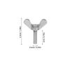 4pcs Stainless Steel Butterfly Bolts Flagpole Fixing Nuts Hand Twist Screws No Tools Needed Easy Installation For Machinery