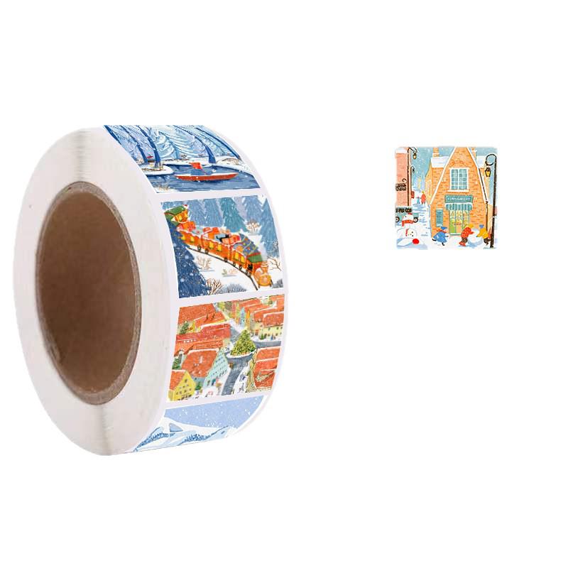 500 Sheets Winter Scene Stickers - Aesthetic DIY Decoration for Phones & Gifts