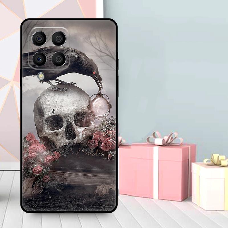 Raven Skull Case For Samsung Galaxy M36 M12 M52 M06 M16 M56 M33 M15 M55 M31 M13 M14 M53 M32 M35 M34 M54