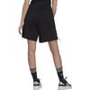Adidas Originals Trefoil Side Striped Elastic Waist Loose Straight Casual Shorts Women Bottoms Black HS2602