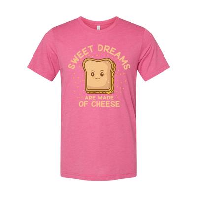 Süße Träume Sind Aus Käse-Toast-Brot-Scheiben Cartoon Grafik T-Shirt Für Käse