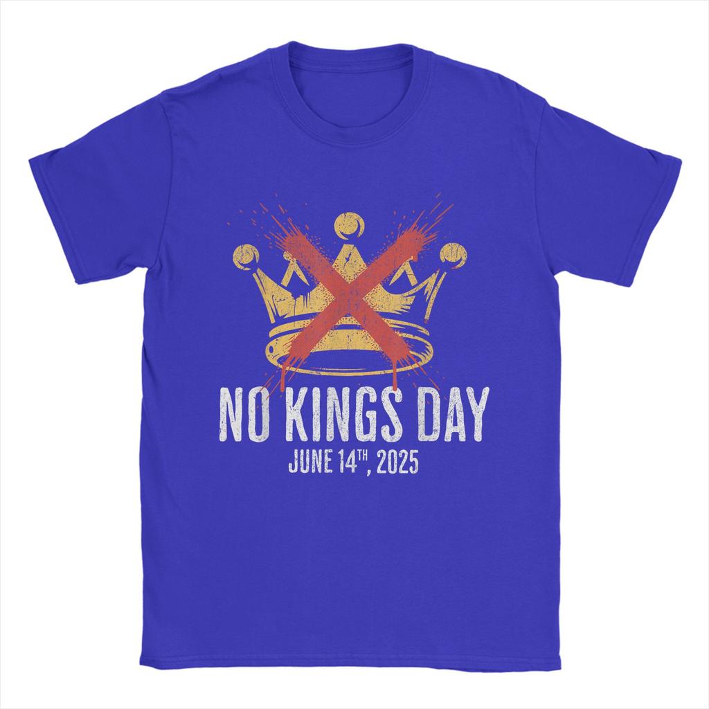 Men's T-Shirt No Kings Day October 18 2025 Crazy Cotton Tees Short Sleeve Rejecting King T Shirts Crew Neck merch Gift Idea