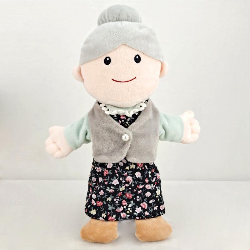 Family Hand Puppets: Cartoon Plush Dolls for Parent-Child Role Play and Kindergarten Teaching