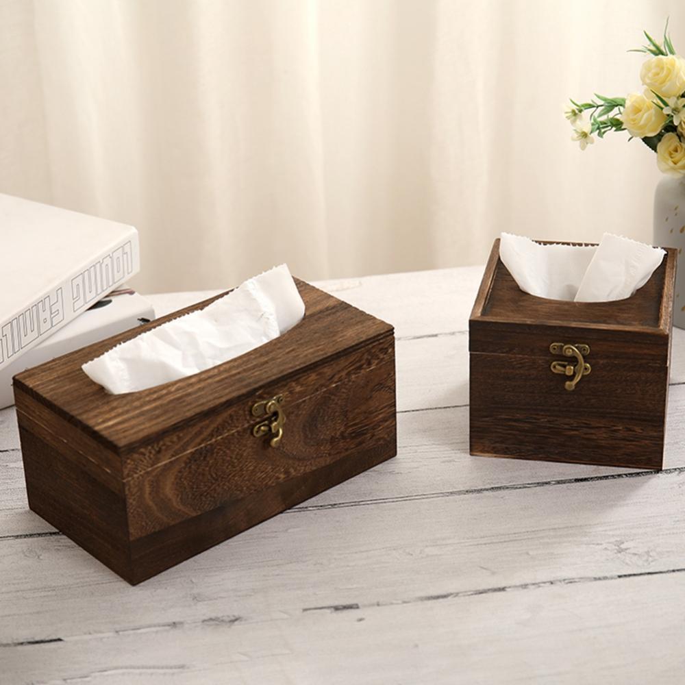 Holz-Taschentuchbox, Papierserviettenhalter, Spender, Badezimmer, Kosmetiktücherbox, Büro, Schreibtisch-Dekor, Servietten-Organizer, Aufbewahrungsboxen
