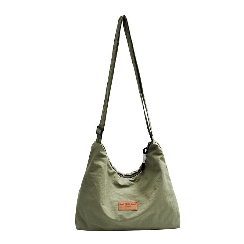 

Сумка через плечо с застежкой-молнией мягкая сумка через плечо из композитной ткани простая дизайнерская сумка высокого качества новый продукт мода