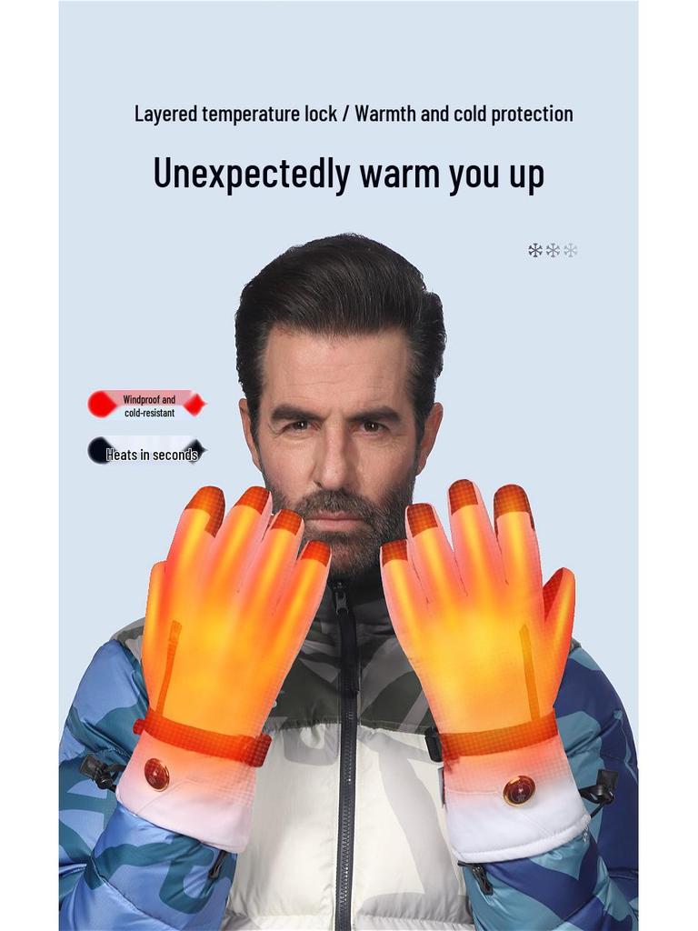 Smart Heated Gloves: Winter Electric Hand Warmers for Men & Women, Ideal for Cycling & Motorcycle Riding