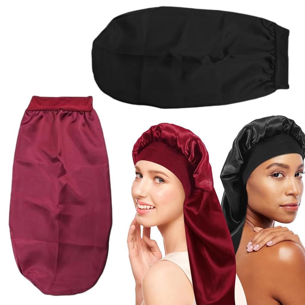 Silk Bonnet for Sleeping Women Soft Ajustable Elasticity Band Satin Bonnet for Sleeping Hair Sleep Shower Caps Gifts