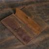 Men's and Women's Long Wallet, Wallet Clip Layer, Cowhide, Crazy Horse Leather Buckle