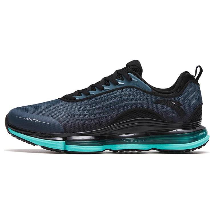 New Anta Anti Slip Wear Resistant Low Top Running Shoes Men's Black Green 112315501-1
