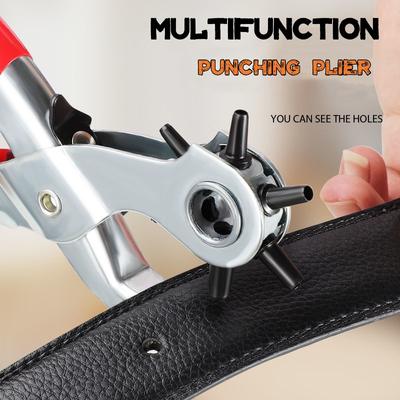 Pince perforatrice multifonction pour ceinture en cuir, outil manuel pour perforer des trous ronds, pour bracelets de montre, maroquinerie
