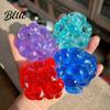 Crunchy Stress Ball Bead Filled Anxiety Relief Shapeable Squeeze Sensory Transparent Toy Portable Travel Moldable Clear Pinch Fidget