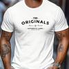 Pure Cotton Men's Loose T-shirt Breathable Casual Fashion Letter Pattern Printed Short Sleeved Round Neck Top