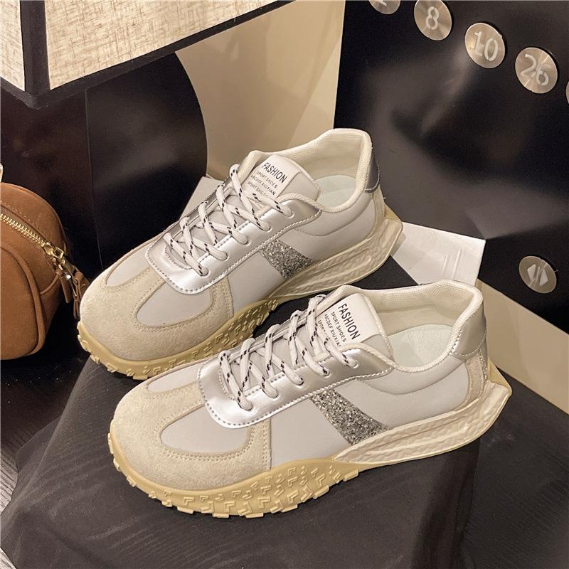 

Women s new summer breathable versatile platform sports and leisure shoes 40 серебряный