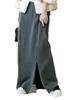Antiqua Fleece Long Size Dark Plus Size Women's Skirt, 100% Cotton, 16, Gray, (L-XXL), NA-00505