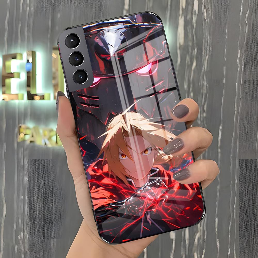 

F-Fullmetal Alchemist Phone Case For Samsung A25 A13 A33 5G A54 A36 A35 A56 A52 A14 Shockproof Glass Cover Samsung A14