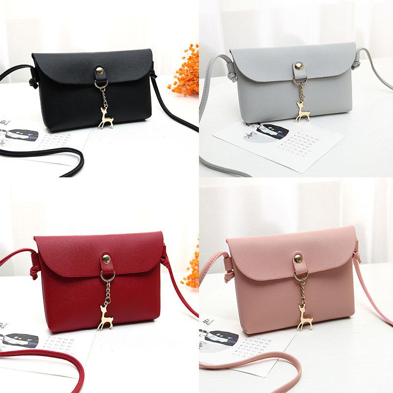 Chic Women's Shoulder Bag Pu Leather Solid Messenger Crossbody Handbags Purse Fashion