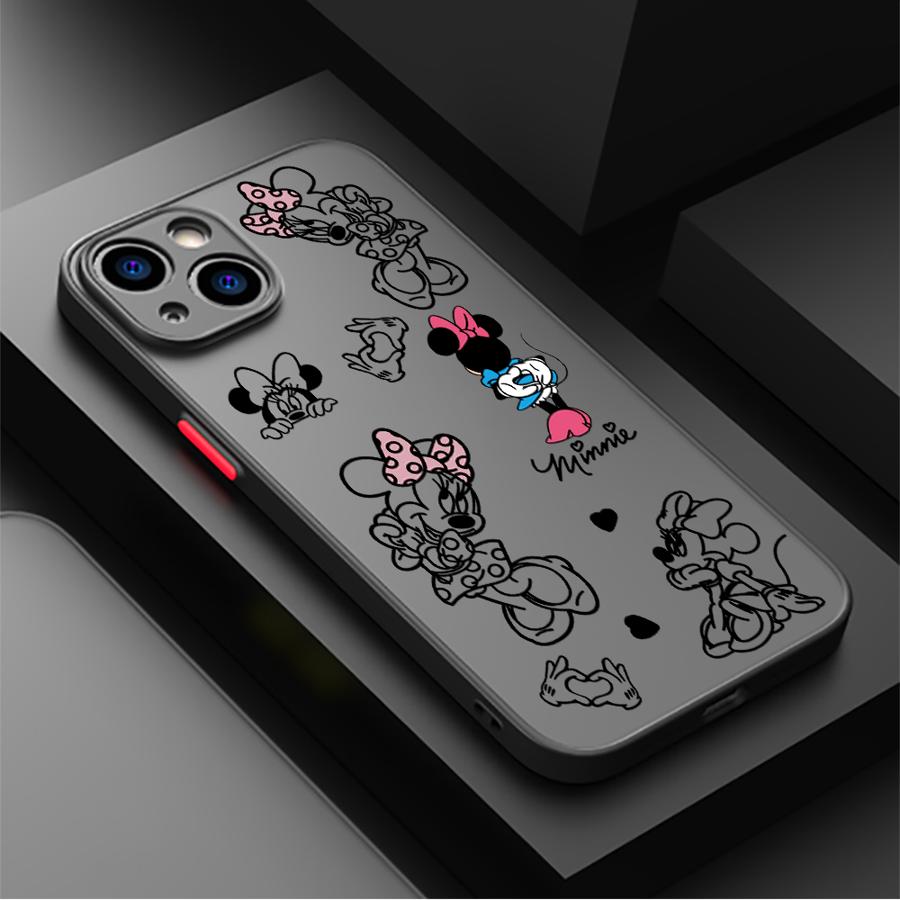 Back Phone Cover Case for iPhone 17 Pro Max 11 12 16 Plus 17e Air 7 8 SE 15 14 13 Mini XS XR Cute Mickey And Minnie