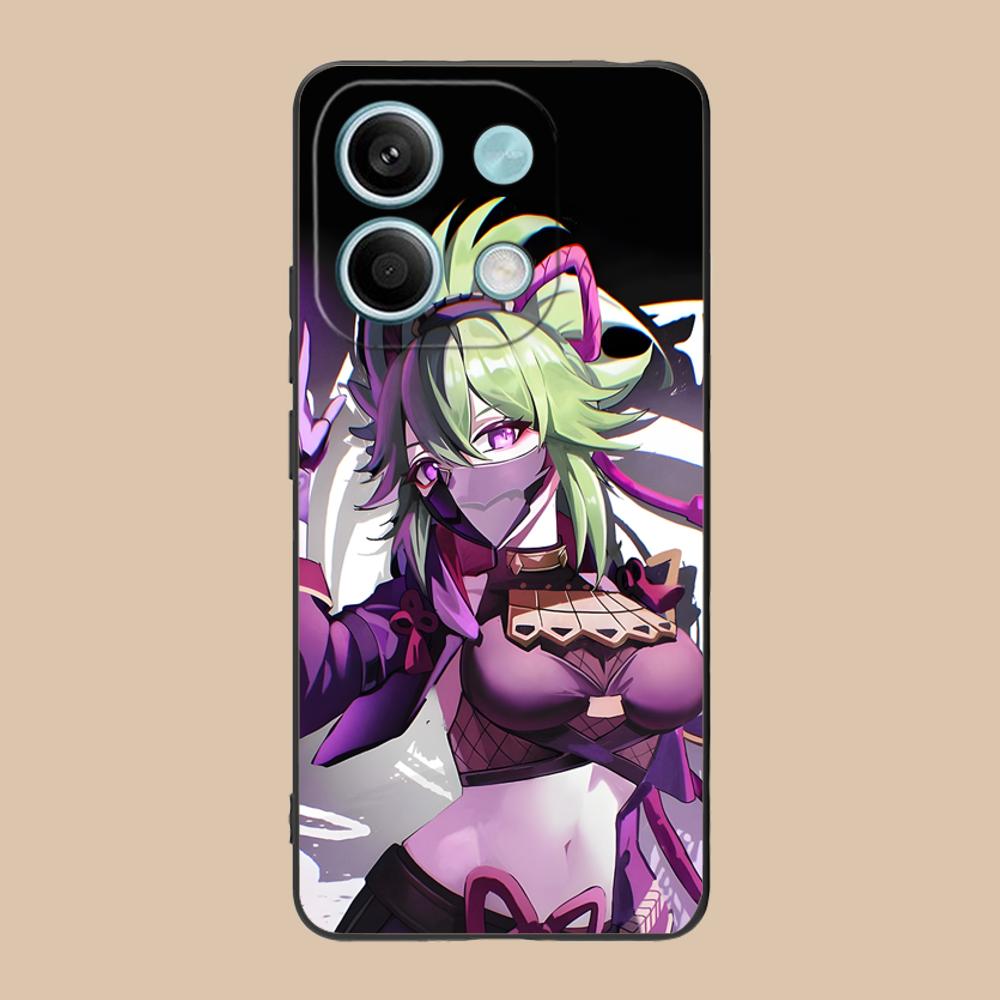 Game GI Kuki Shinobu Mobile Phone Case for Xiaomi 15 14 13 12 Mi 11 T Ultra Lite Pro S X 5G Colorful Printing Cover Cover Luxury