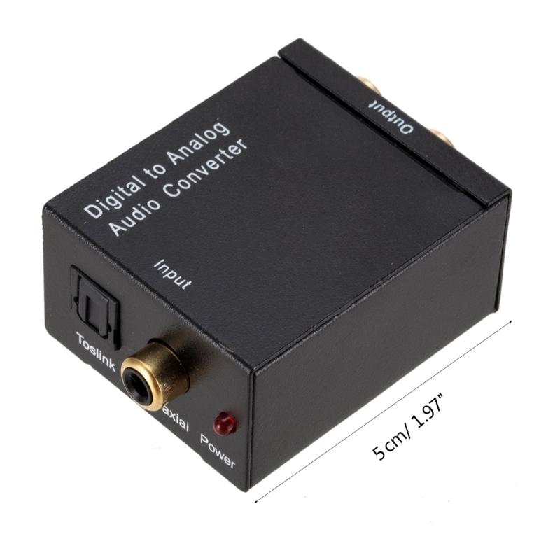 Digital To Analog Audios Converter 3.5mm Suitable For TV Audios Digital Coaxial Toslink Fibers Analog Output Converter