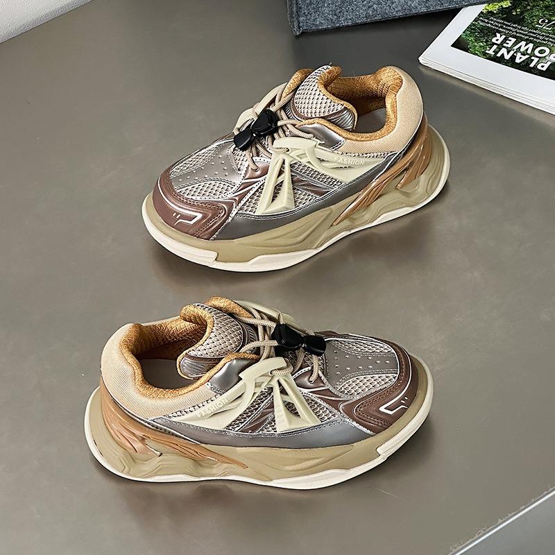 Spring and autumn children's casual sports shoes breathable mesh sports shoes medium and older children's cushioning running shoes