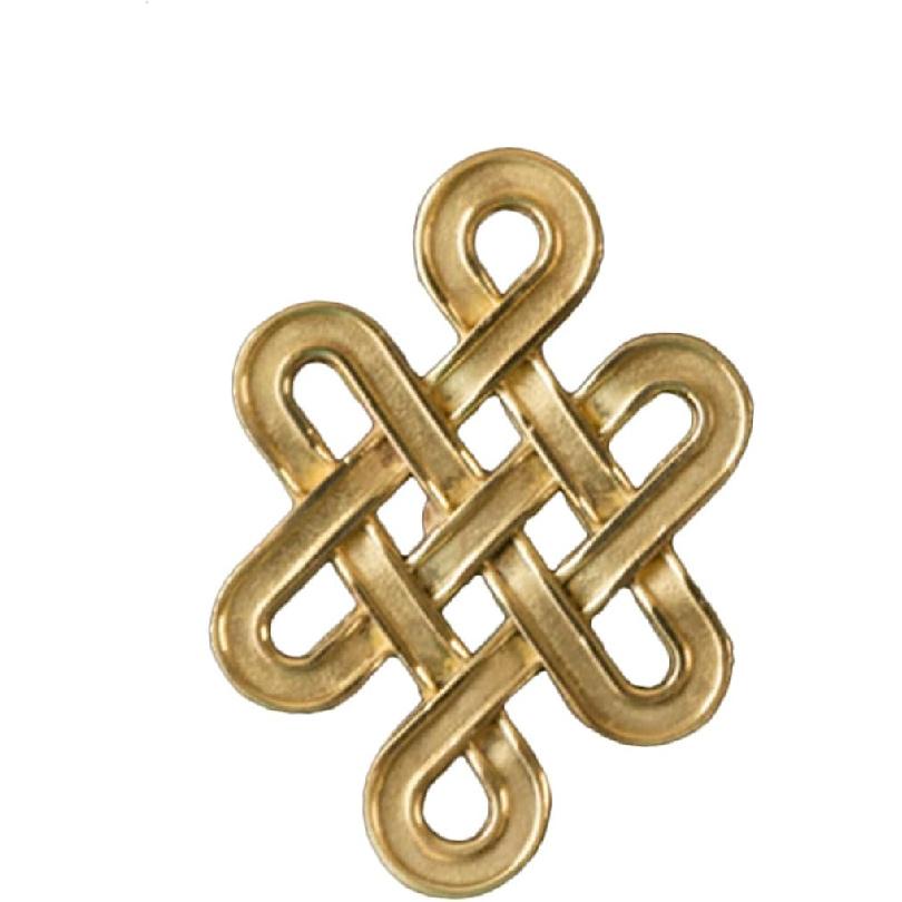 Золотая ручка-китайский узел для шкафа - Одно отверстие, медная ручка-тяга для мебели, шкафа и ящика, декоративная